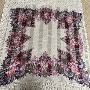 Hiroko for dozo silk square scarf